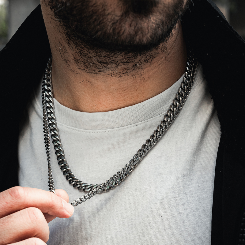 Silver Matte Cuban Chain (4MM)