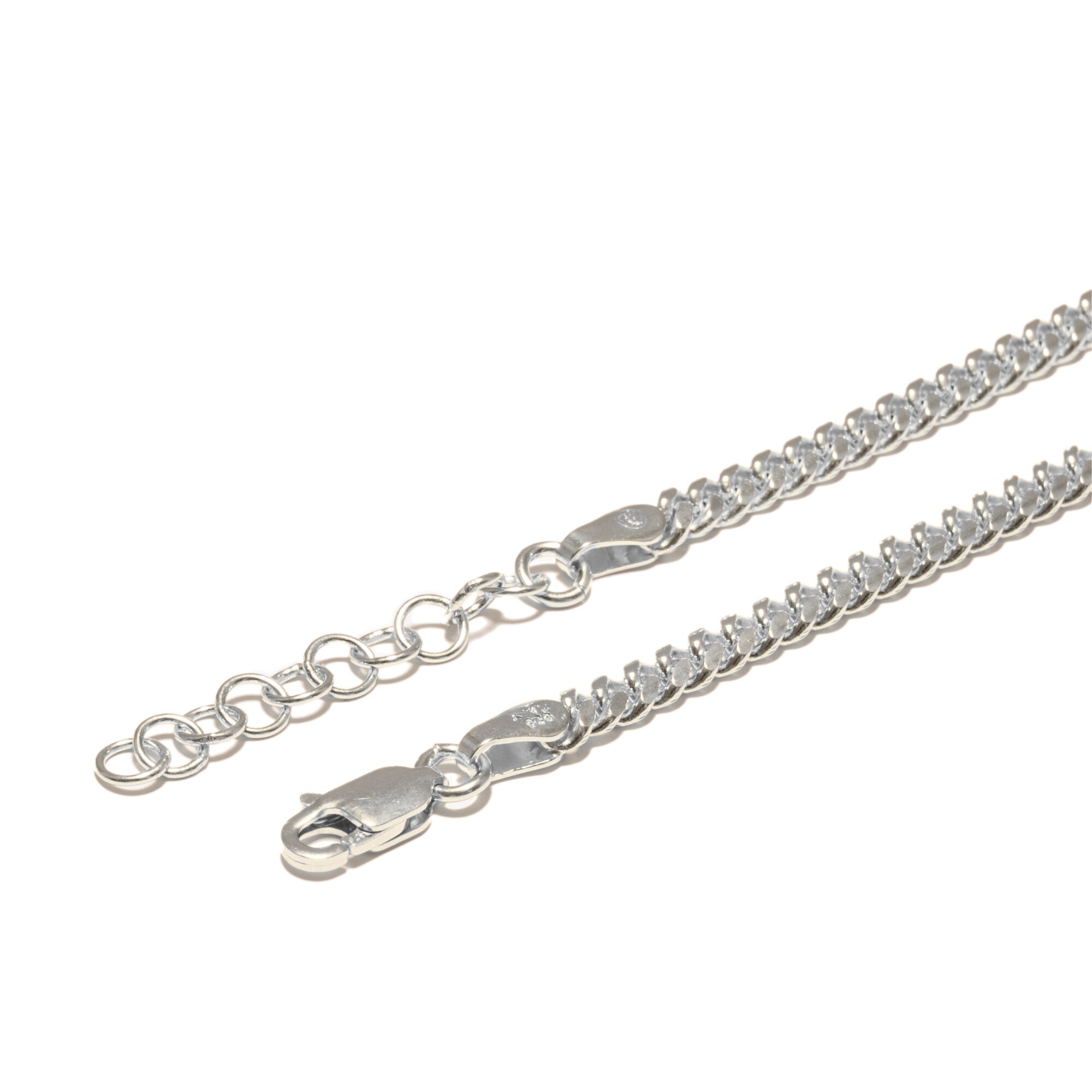 Silver Flat Cuban Bracelet (4MM)