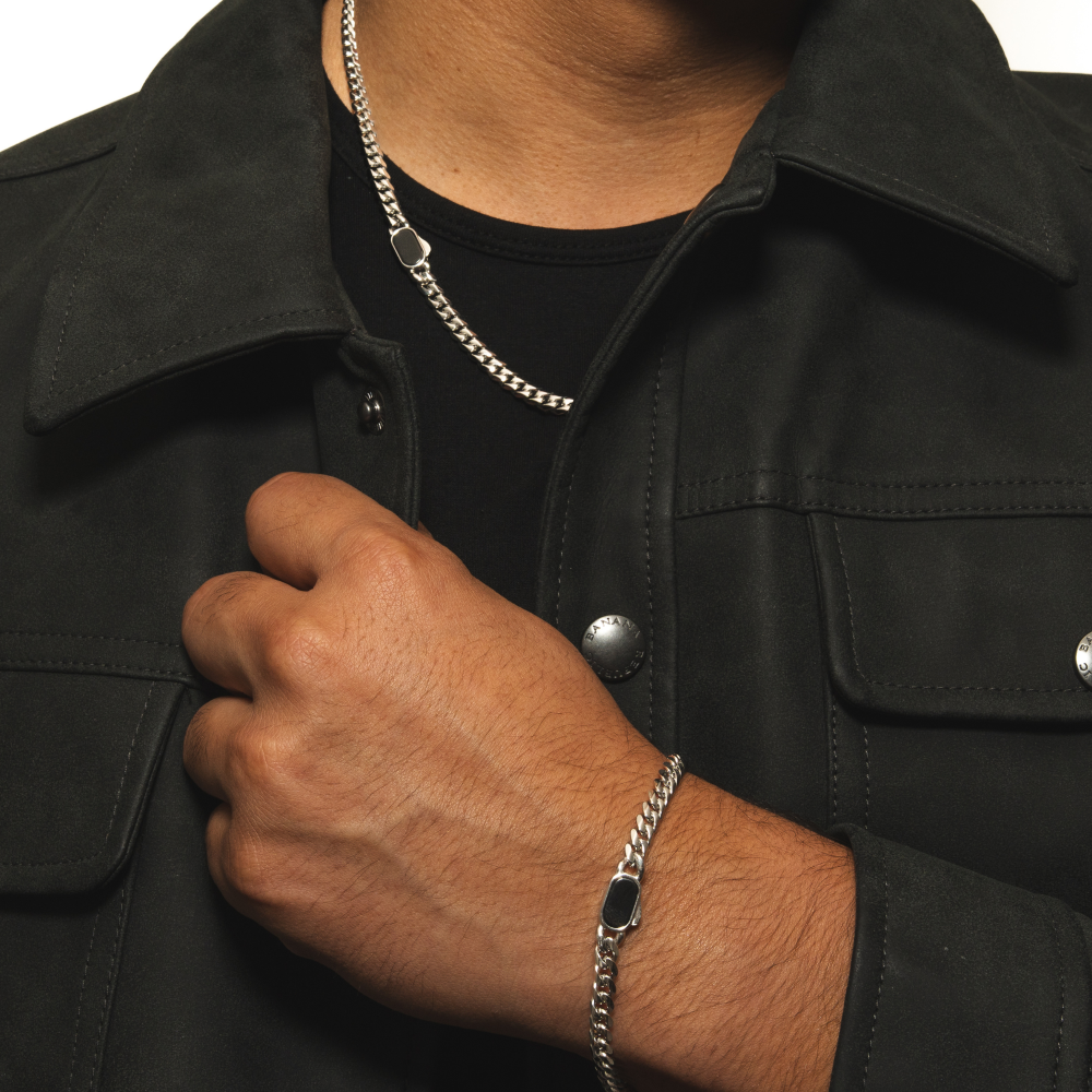 Mens Onyx Cuban Chain Set | Twistedpendant
