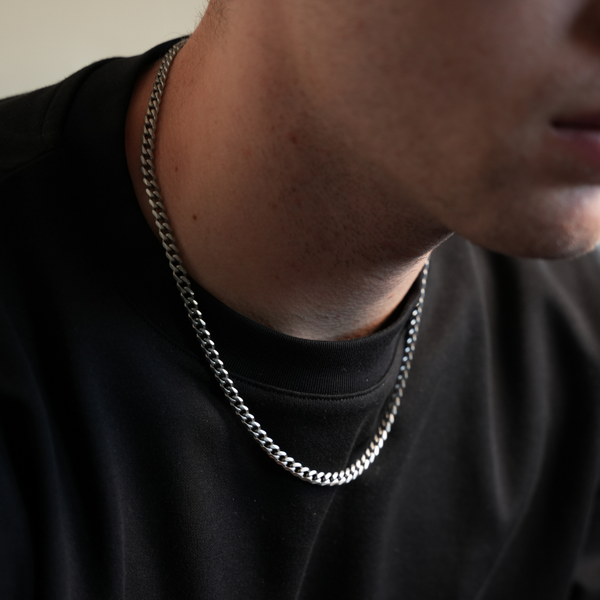 Silver MATTE Cuban Chain (5MM) - Mens Necklace Chains | Twistedpendant