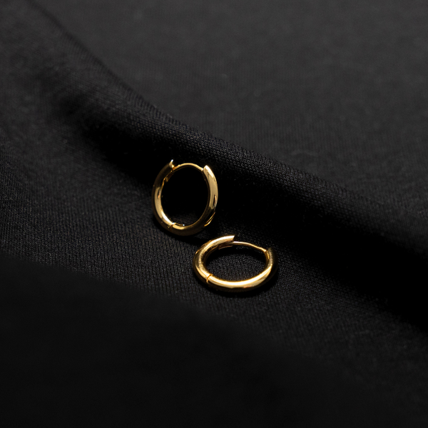 Chunky Gold Hoop Earrings (15MM)