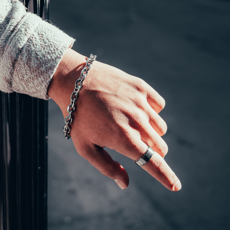 Men's Silver Ring - Matte Finished Men's Silver Band Rings | Twistedpendant