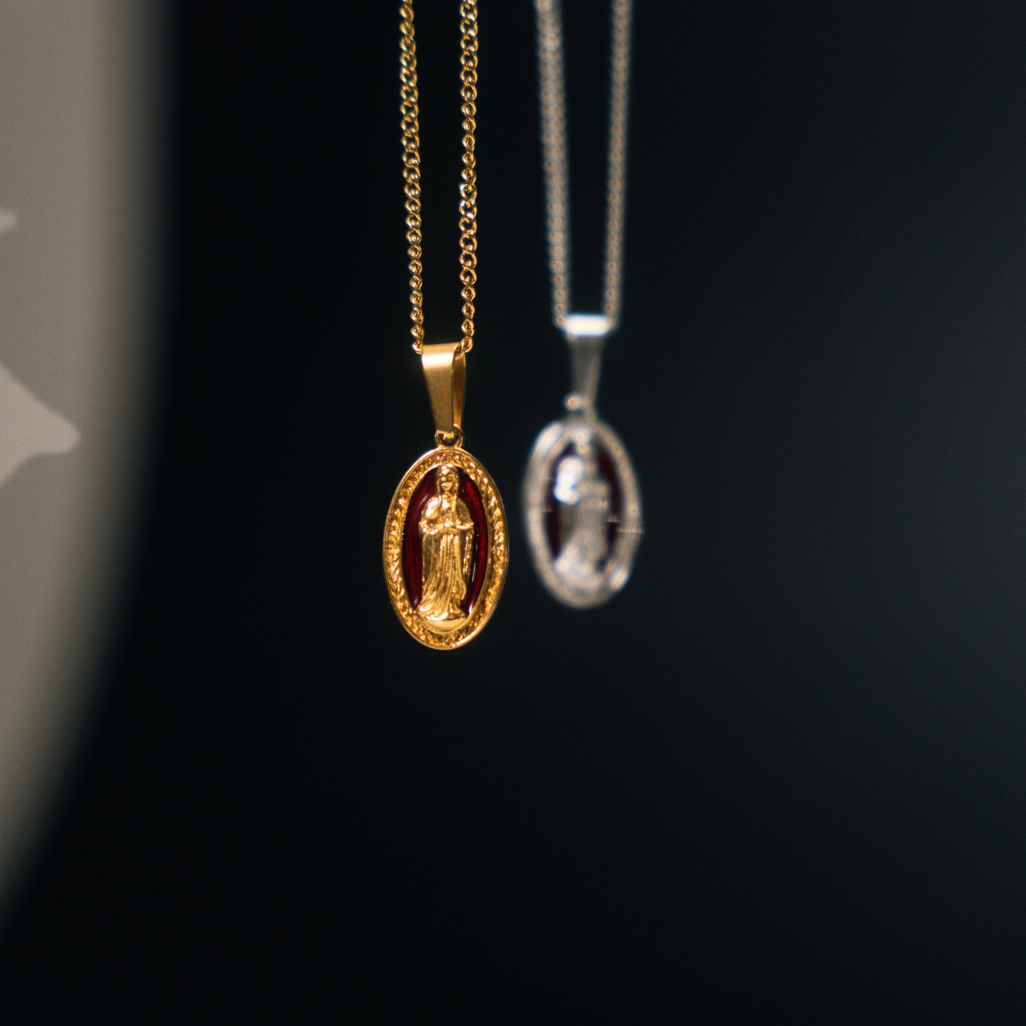 Virgin Mary - Red (Silver)