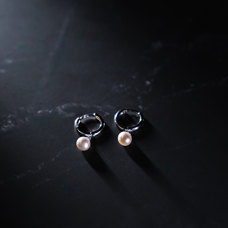 Mens Earrings - Pearl Dangle Earrings For Men By Twistedpendant
