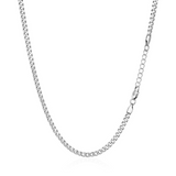 Silver MATTE Cuban Chain (3MM) - Mens Necklace Chains | Twistedpendant