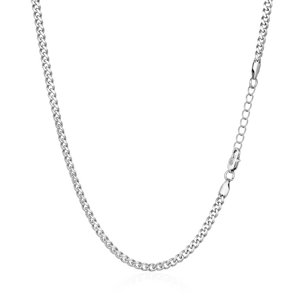 Silver MATTE Cuban Chain (3MM) - Mens Necklace Chains | Twistedpendant