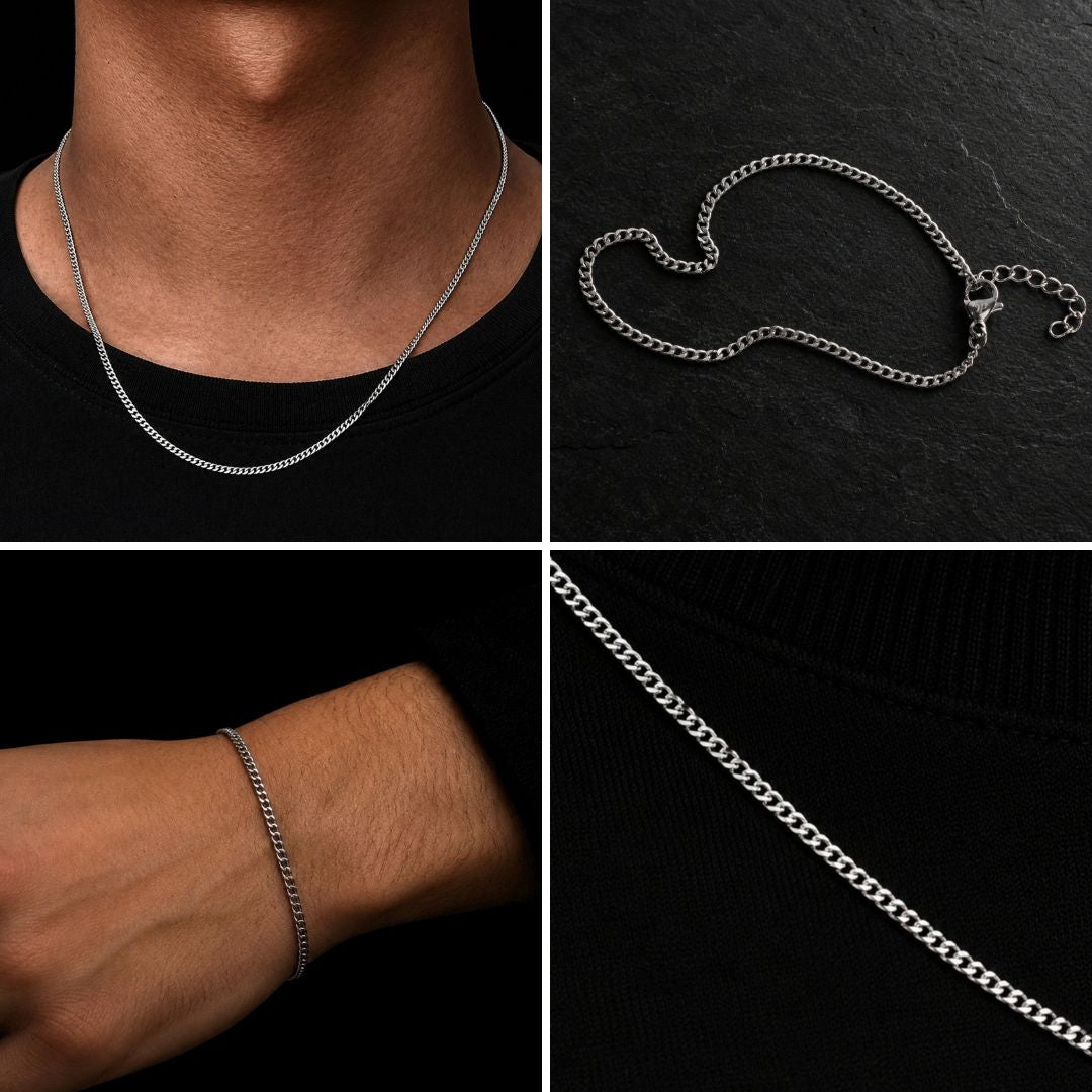 Silver Cuban Set (2.5MM)