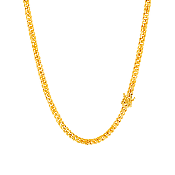 18K Gold Miami Cuban Chain (7MM) - Mens Necklace -  By Twistedpendant