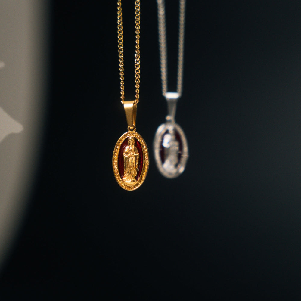 Virgin Mary - Red (Gold)
