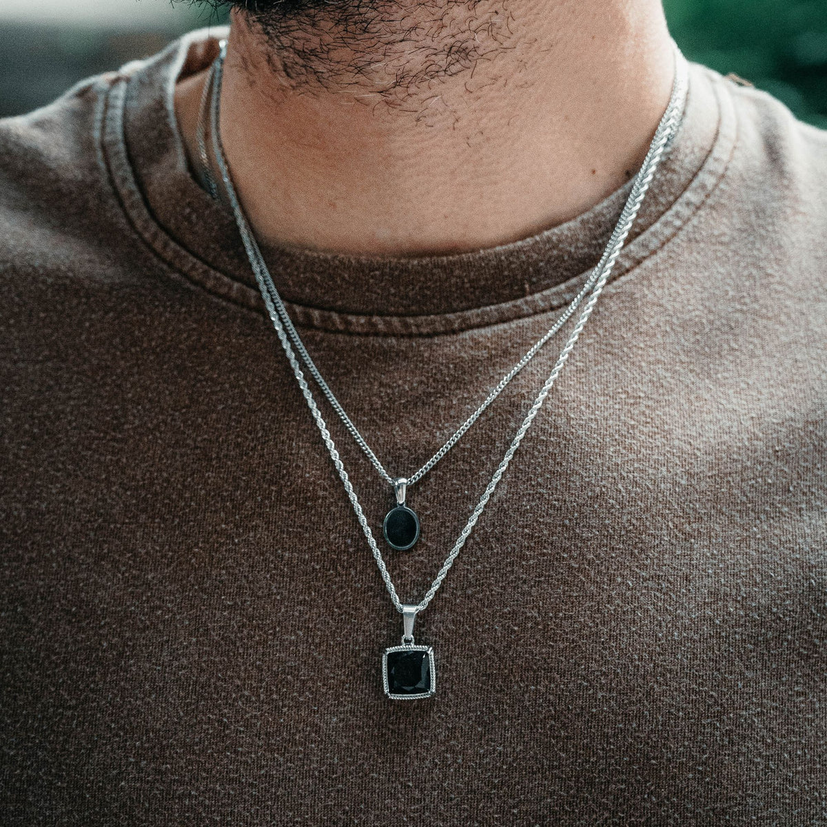Chunky Onyx - Silver