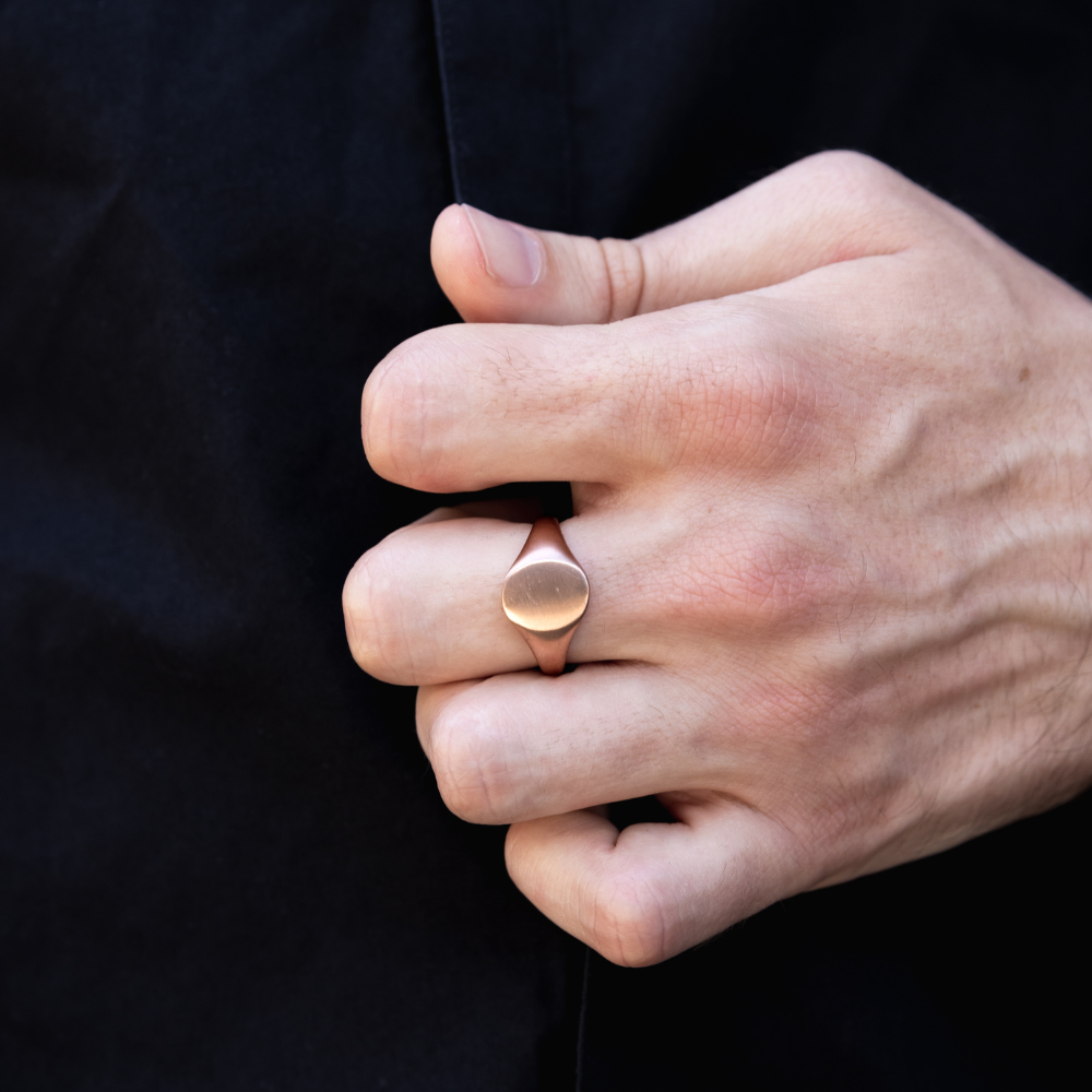 Smooth Signet Ring - Rose Gold