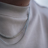 Thin Silver Cuban Chain (3MM) For Men - Multiple Sizes | Twistedpendant
