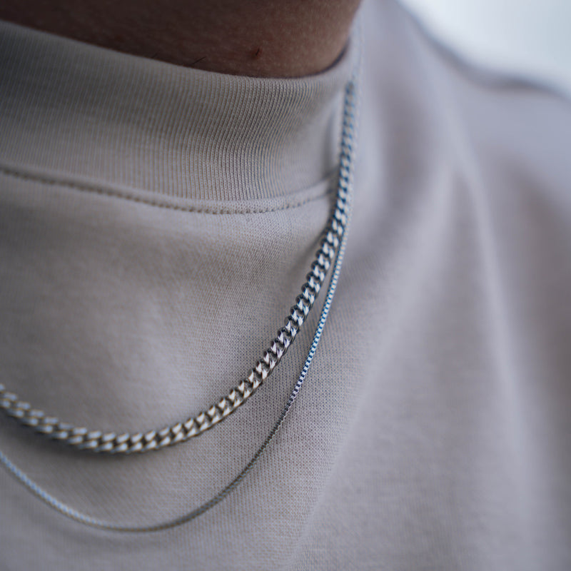 Thin Silver Cuban Chain (3MM) For Men - Multiple Sizes | Twistedpendant