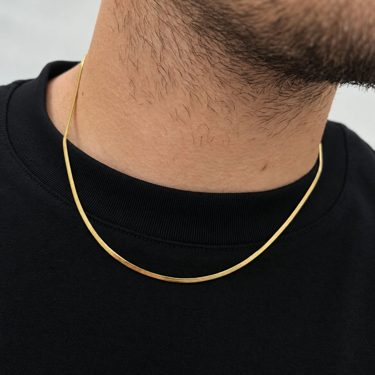 Gold Flat Snake Chain (2MM)