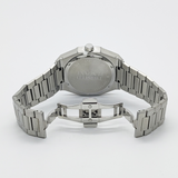 Mens Silver & Navy Watch - Silver Watches For Men - By Twistedpendant