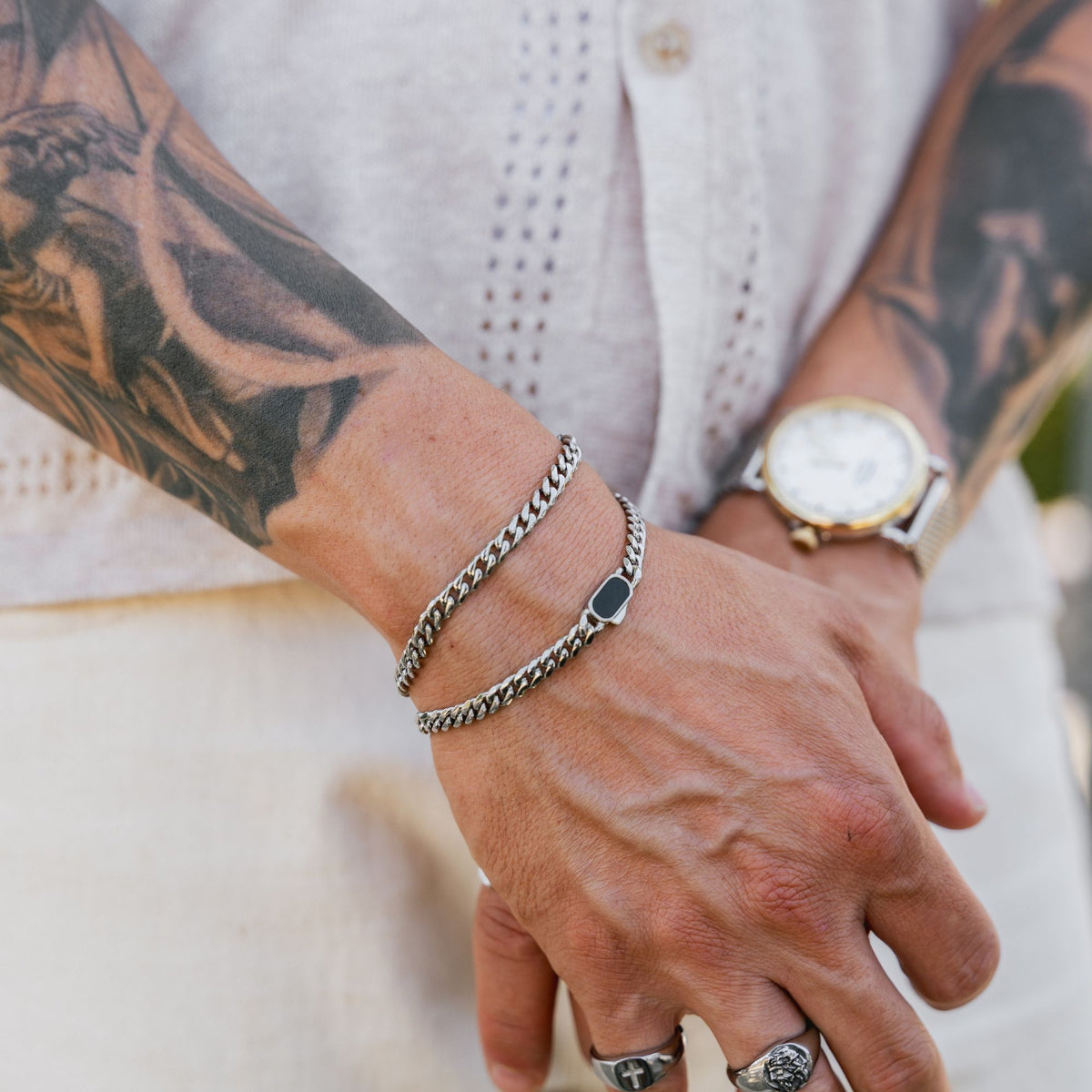 Cuban Bracelet Stack (Gold)