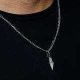 Mens Sterling Silver Wing Pendant - Mens Silver Necklace | Twistedpendant