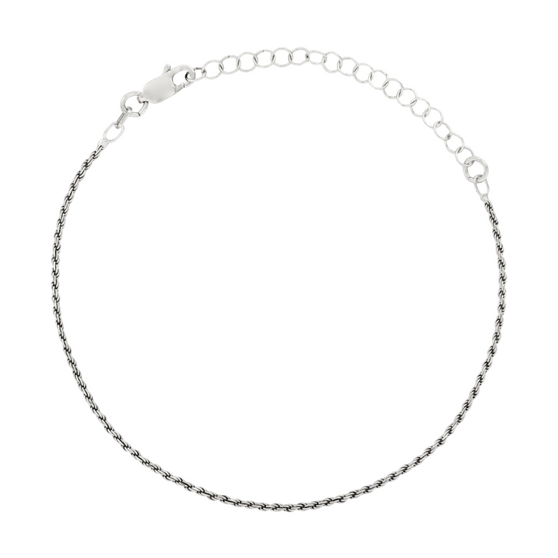925 Sterling Silver Bracelet - Mens Rope Bracelets | By Twistedpendant