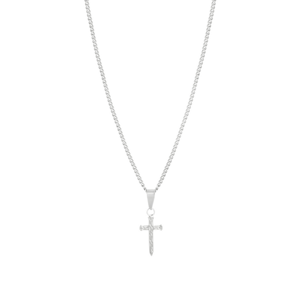 Mens Sterling Silver Dagger Cross Pendant - Mens Necklace | Twistedpendant