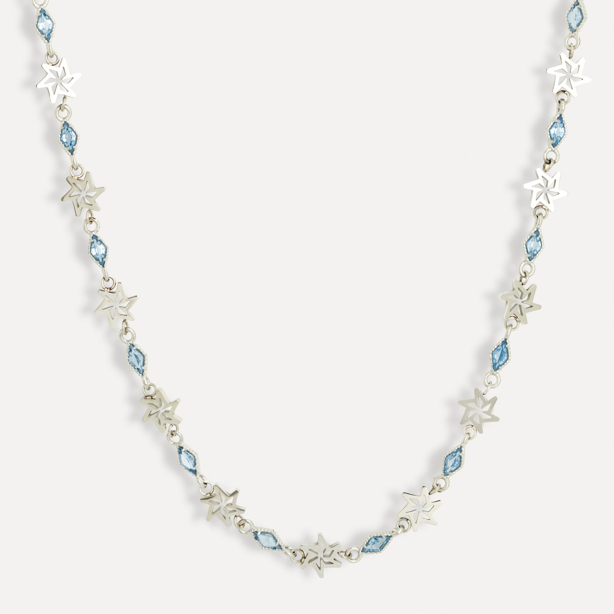 Aquamarine Chain - Silver