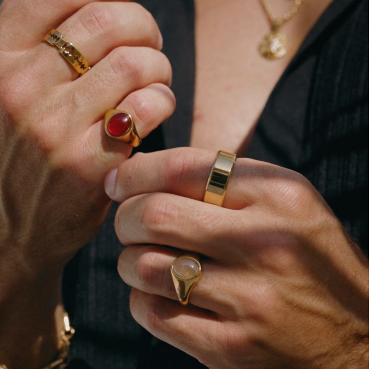Mirrored Band Ring - Gold