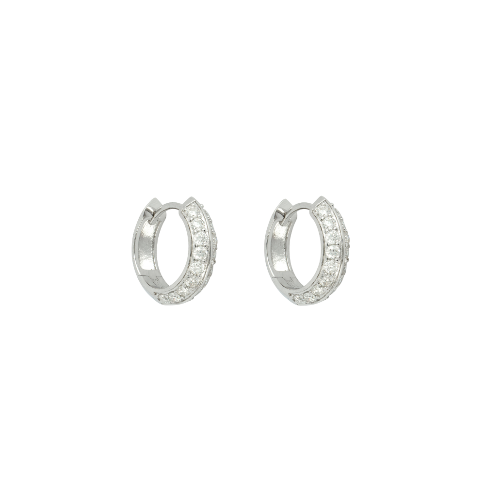 Mens Moissanite Diamond Hoop Earrings | Mens Earrings - Twistedpendant