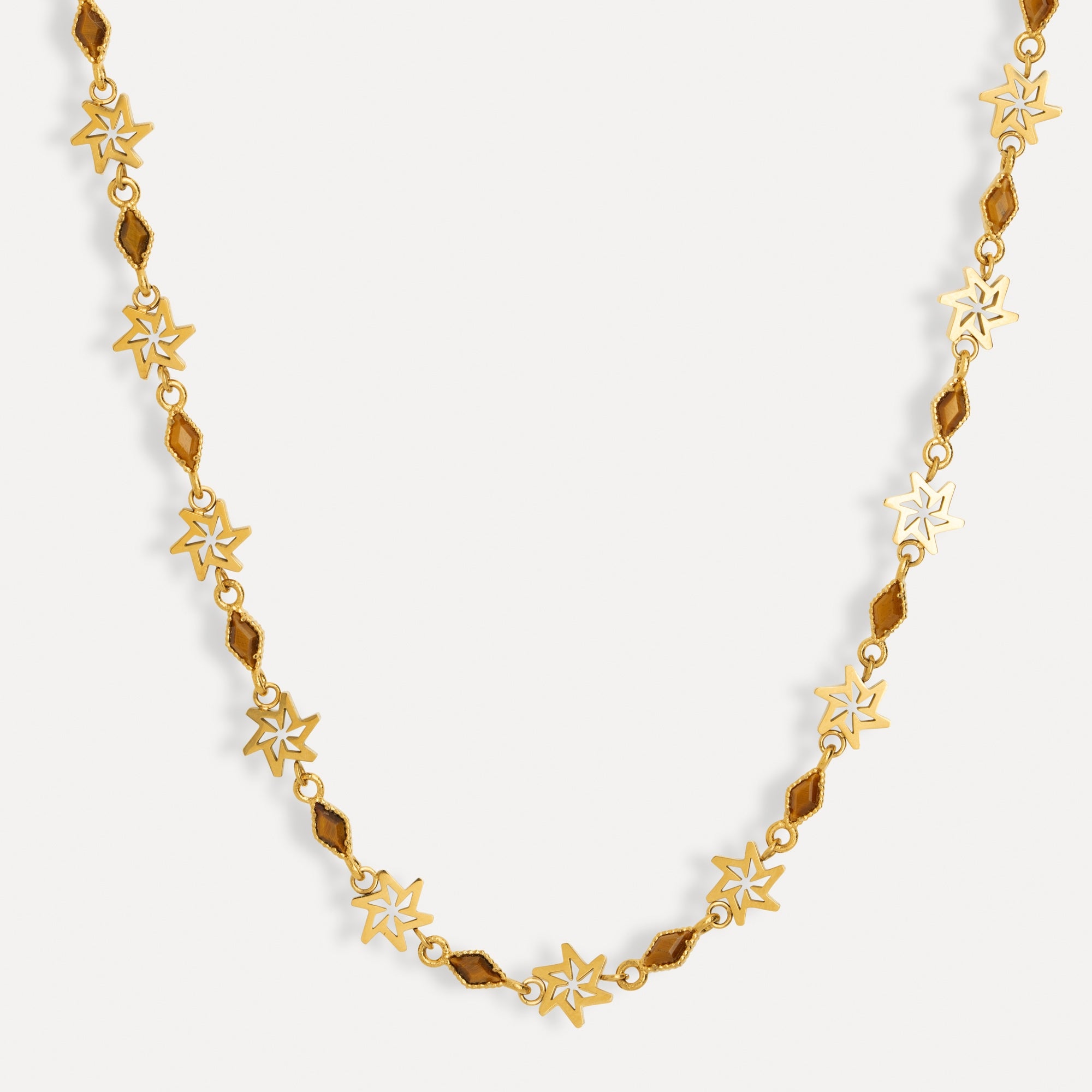 Tigers Eye Chain - Gold