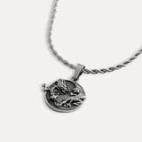 Mens Dragon Tiger Pendant Silver | Mens Necklaces | Twistedpendant