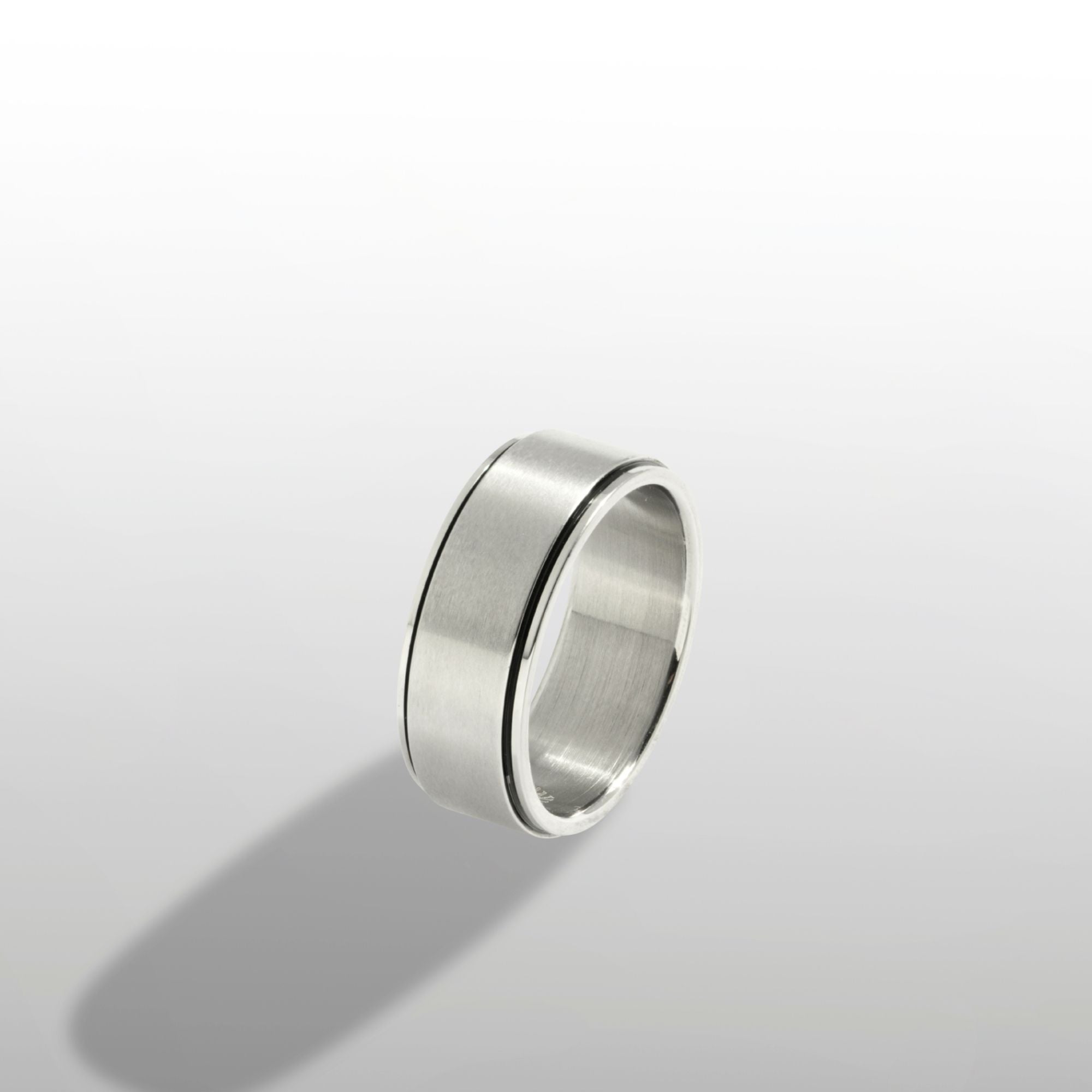 Slate Band Ring - Silver