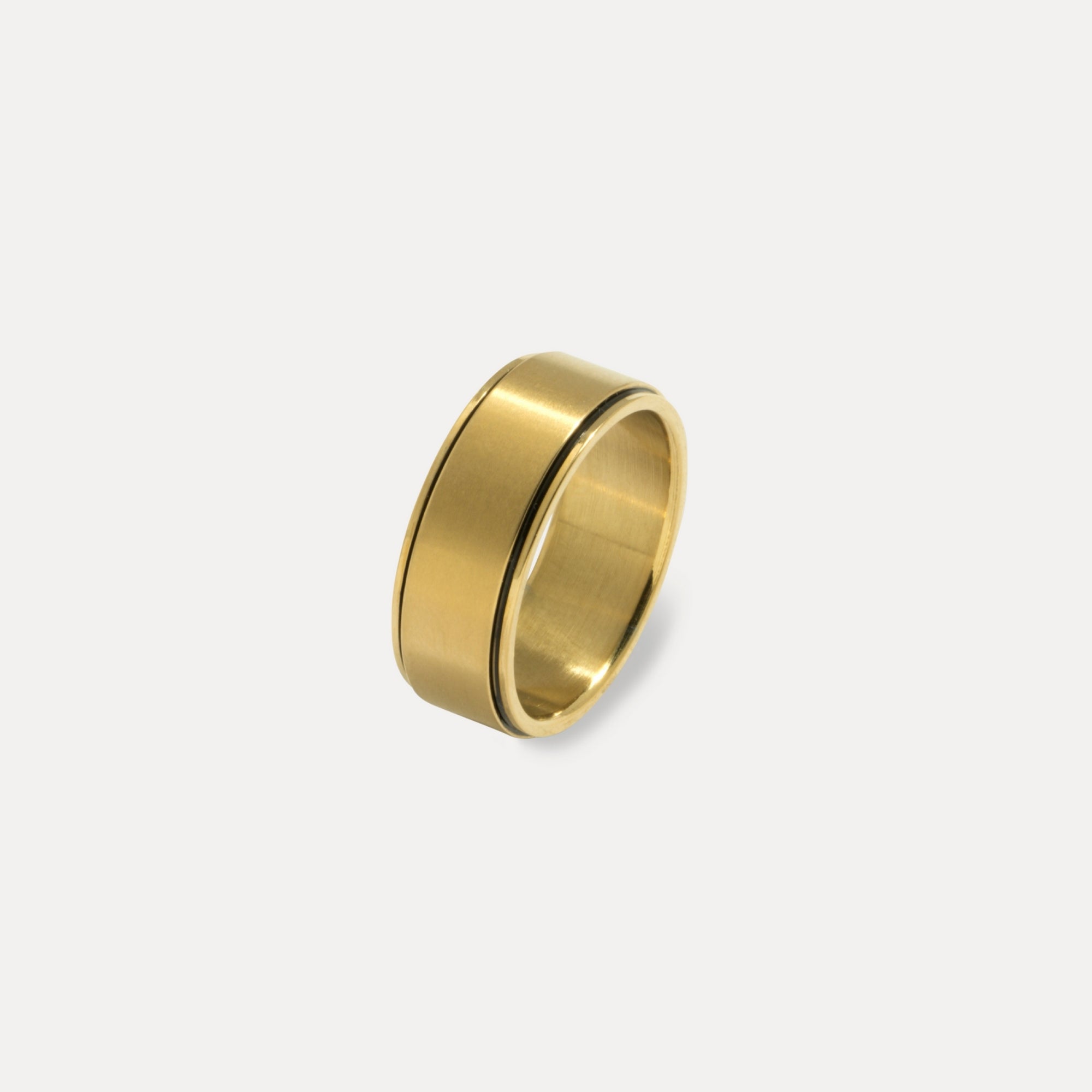 Men's Gold Ring - Matte Finished Men's Gold Band Rings | Twistedpendant