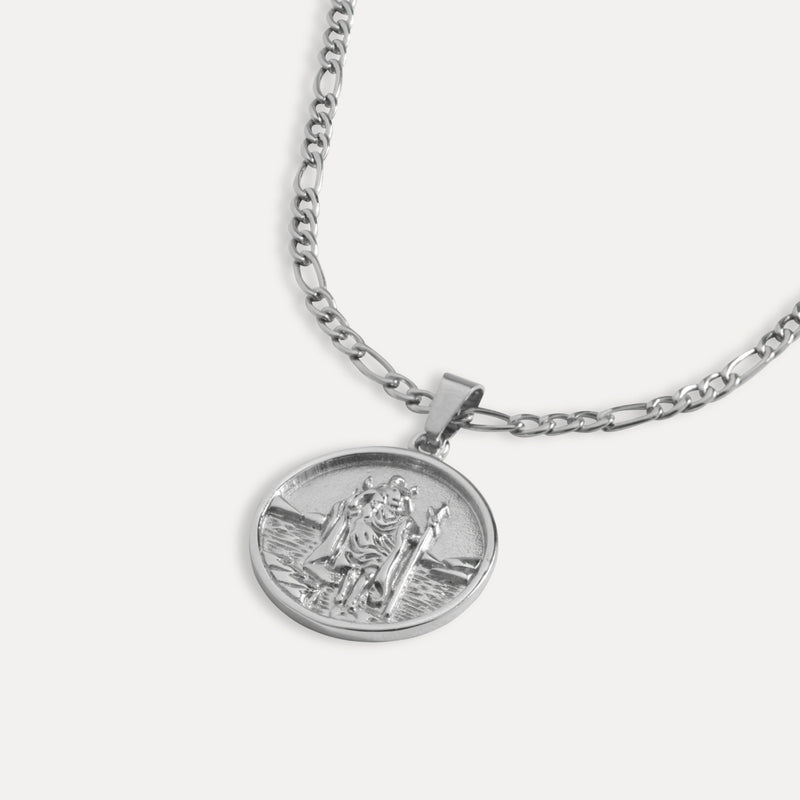 Silver Saint Christopher Pendant - Twistedpendant