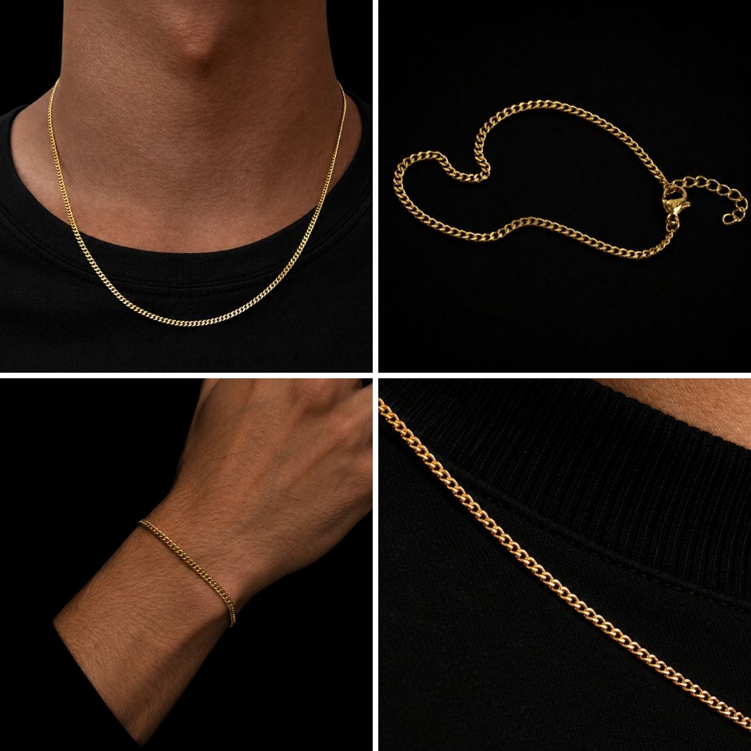 Gold Cuban Set (2.5MM)