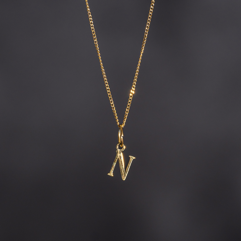 Gold Initial Necklace For Men Mens Initial Pendant By Twistedpendant
