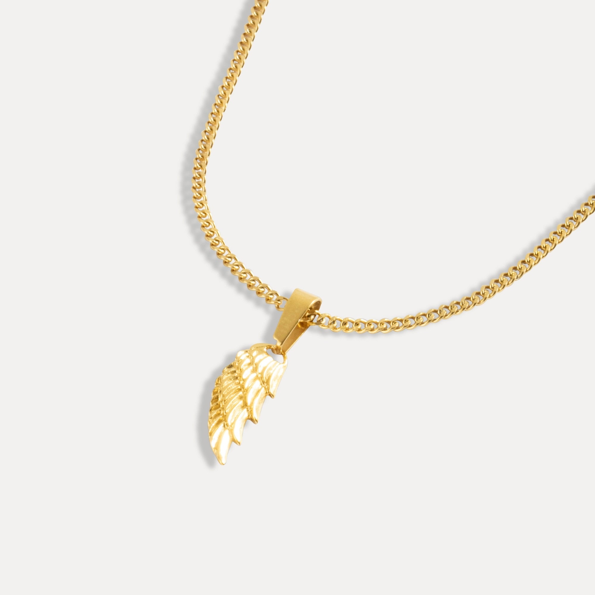 Wing Pendant - Gold Pendant Necklace - By Twistedpendant