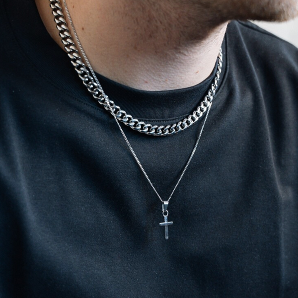 925 Silver Cross Pendant Set - Mens Jewellery Gifts For Men - By Twistedpendant