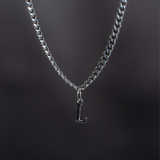 Initial Necklace For Men - Mini Silver Initial With Chain - By Twistedpendant