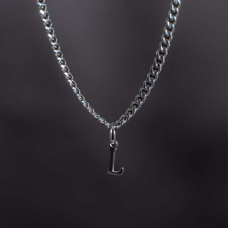 Men Initial Necklace – Name Strings