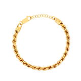 Mens Gold Bracelet, 23K Gold Rope Bracelet - By Twistedpendant