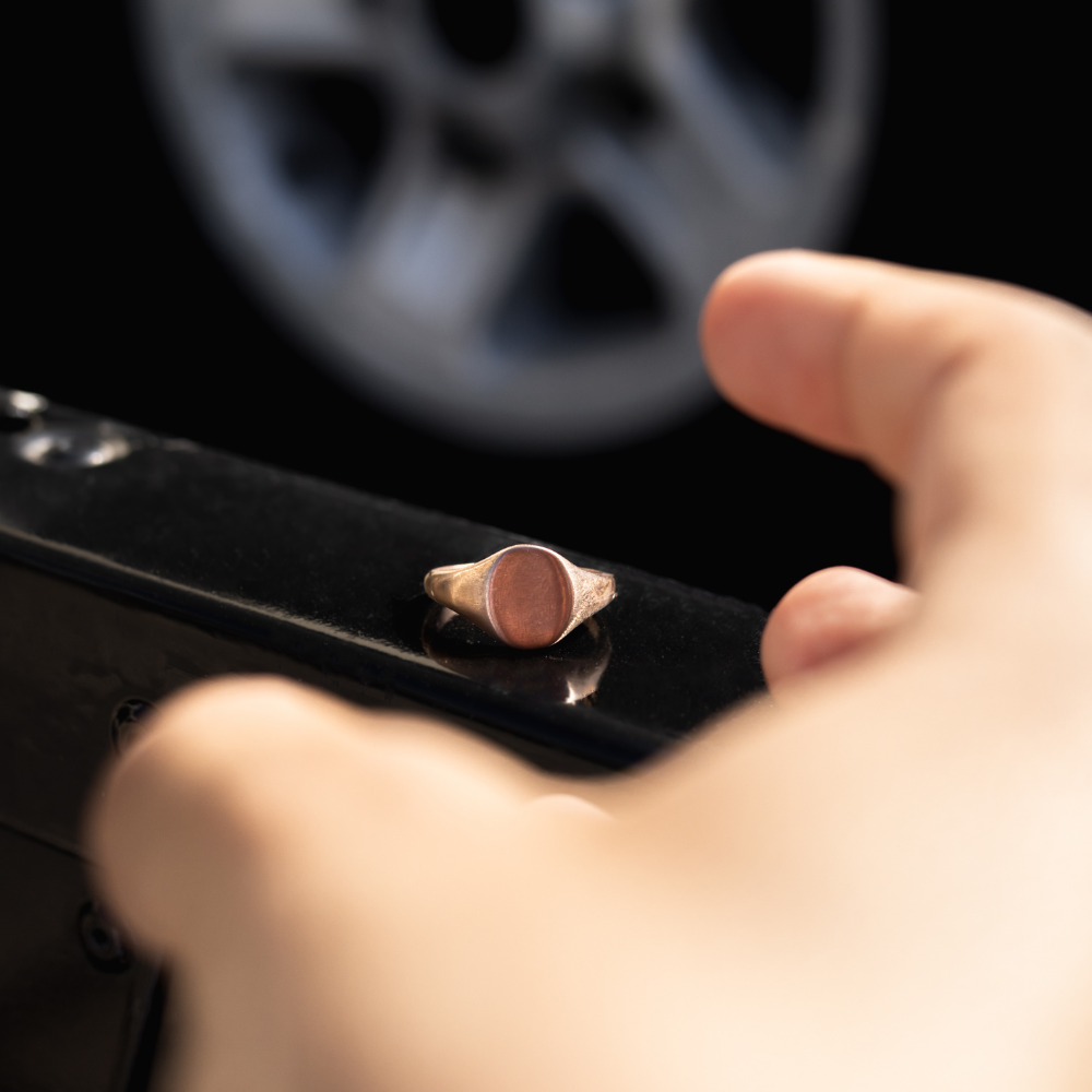 Matte Signet Ring - Rose Gold