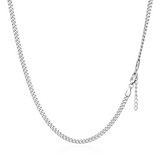 Silver MATTE Cuban Chain (4MM) - Mens Necklace Chains | Twistedpendant