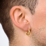 Mens Earrings - 18K Gold Hoop Earrings | Twistedpendant