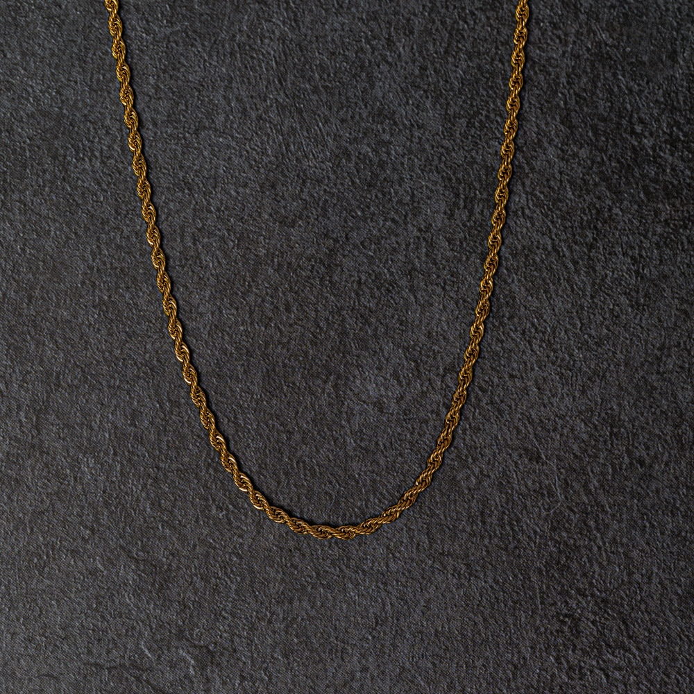 Gold Rope Chain Necklace - Mens Necklace Chain | By Twistedpendant
