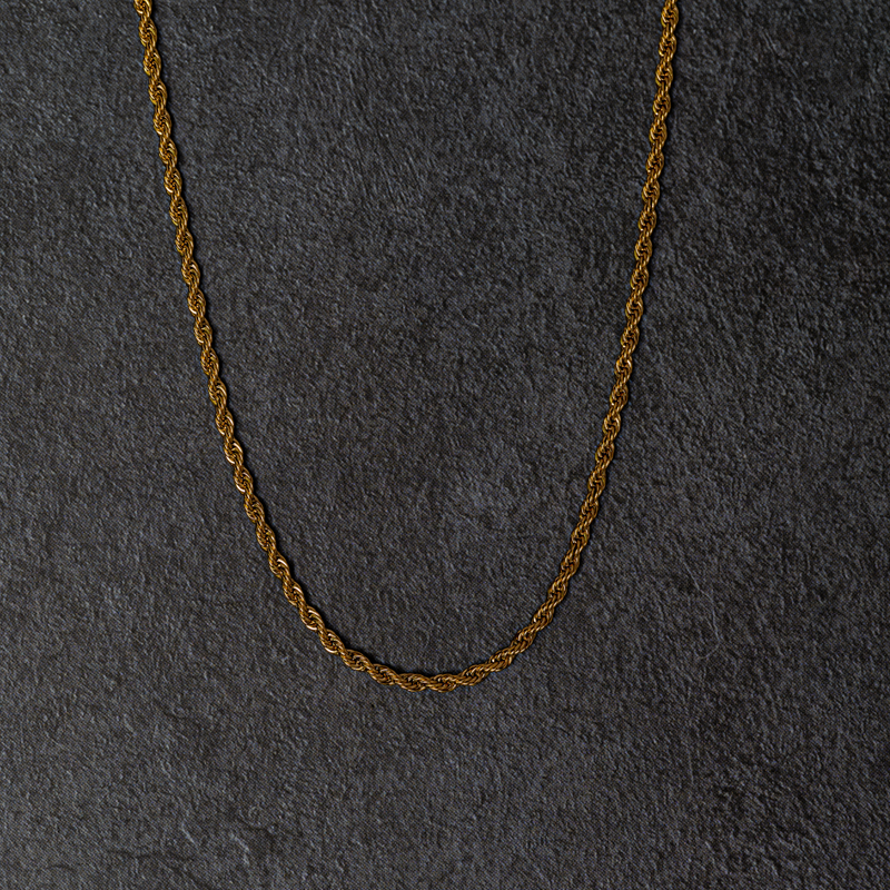 Gold Rope Chain Necklace - Mens Necklace Chain | By Twistedpendant