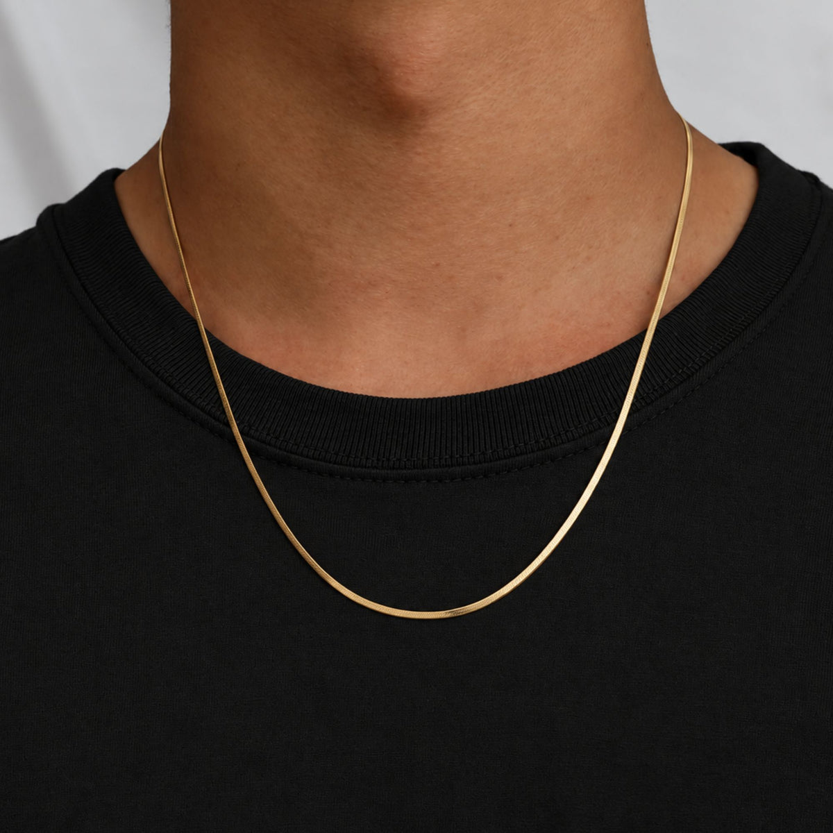 Gold Flat Snake Chain (2MM)
