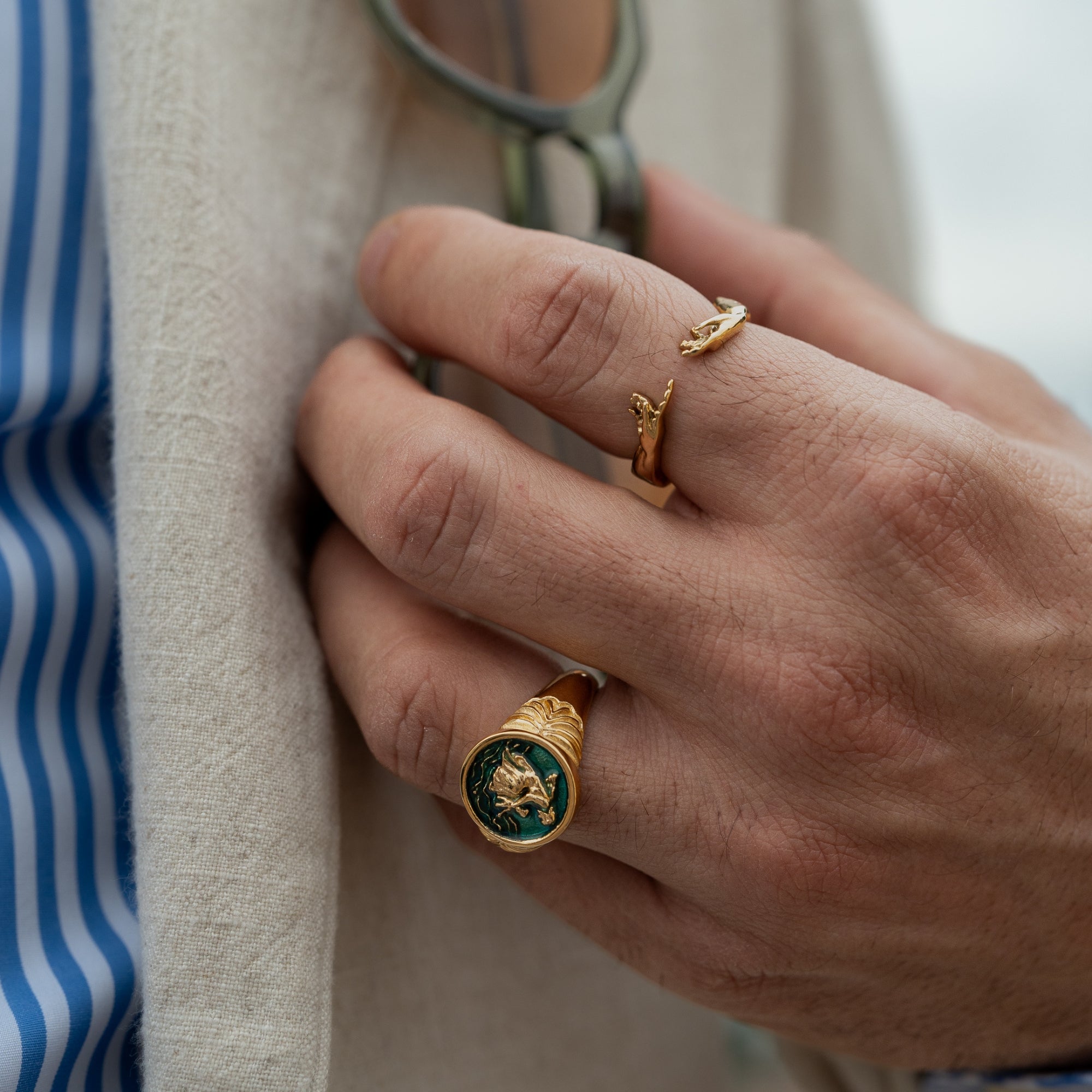 Creation Of Adam Ring - Gold