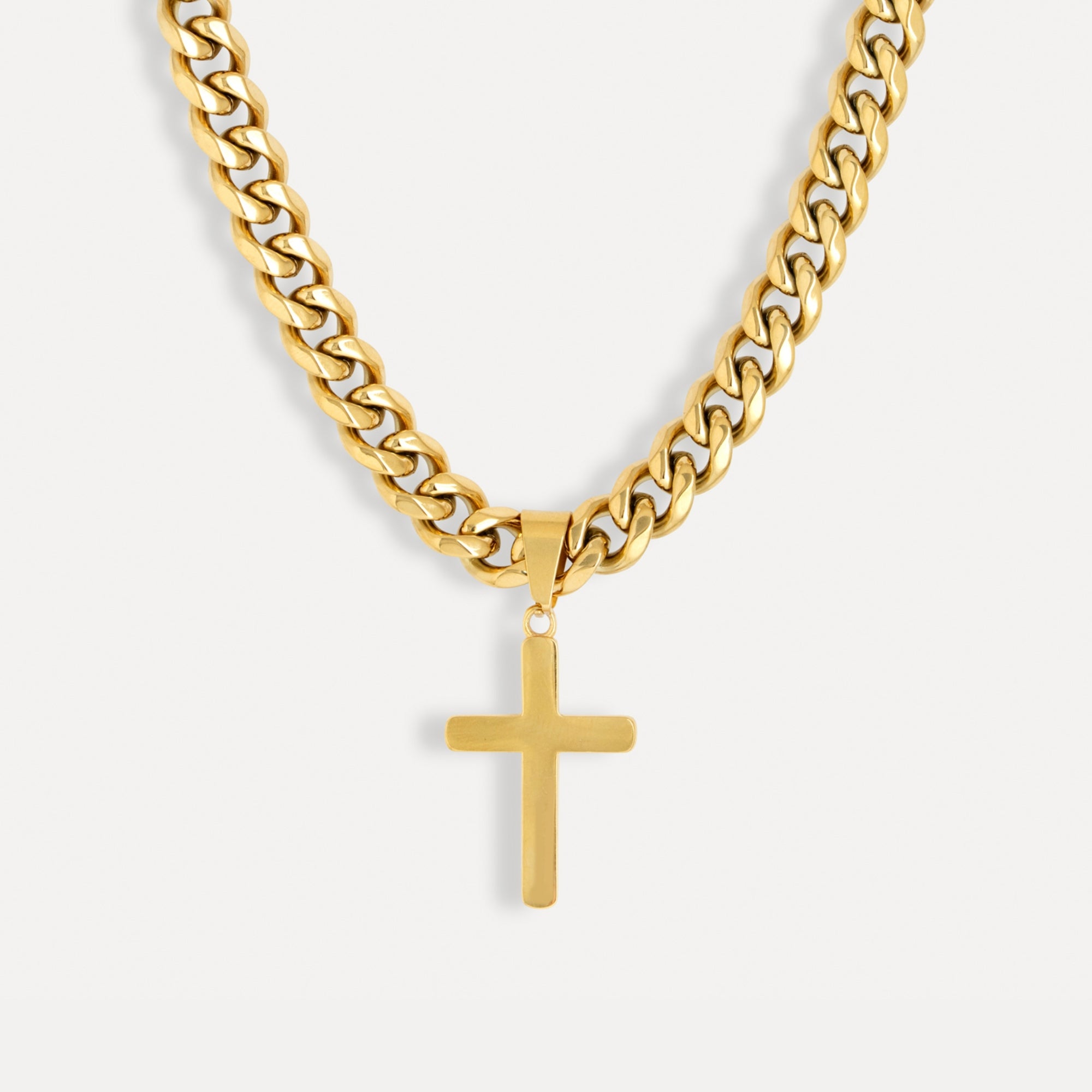 Cross X 8MM Cuban - Gold