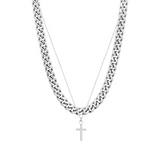 925 Silver Cross Pendant Set - Mens Jewellery Gifts For Men - By Twistedpendant