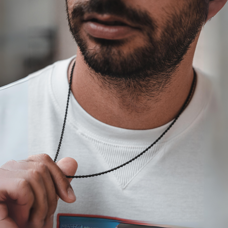 Black Rope Chain 2.5MM