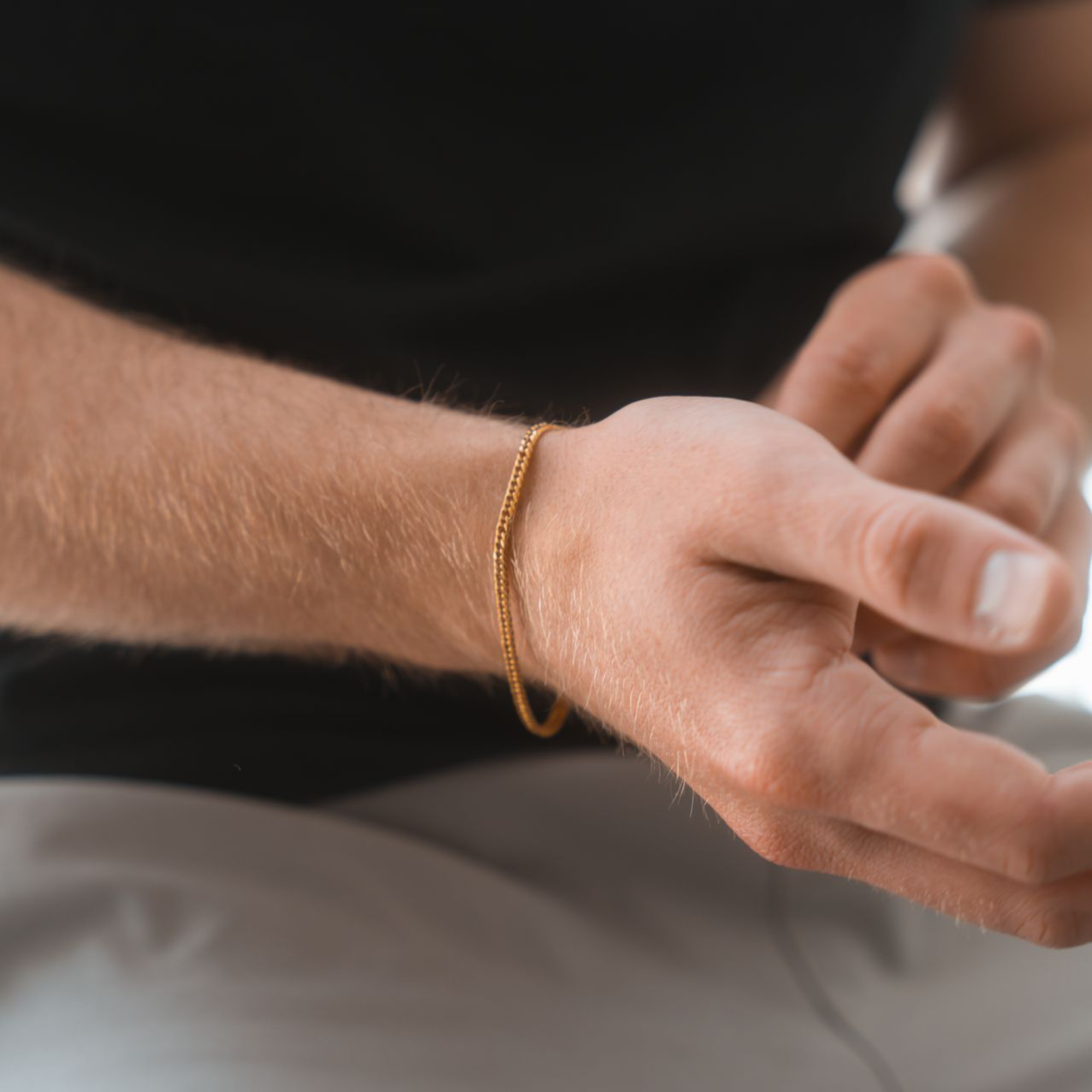 Gold Flat Cuban Bracelet (3MM)