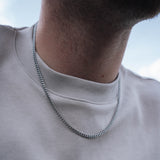 Thin Silver Cuban Chain (3MM) For Men - Multiple Sizes | Twistedpendant